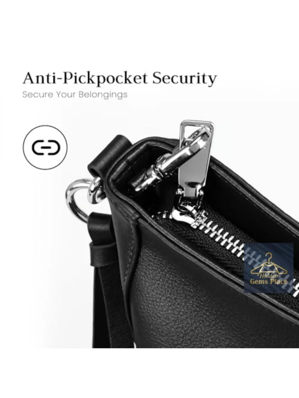 Genuine Leather Hobo Bag, Anti-Theft Crossbody Purse with RFID Wallet